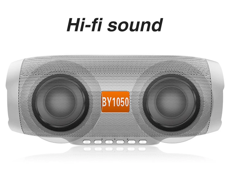 Nby 1050 портативный Bluetooth динамик fm-радио 3D стерео беспроводной громкий динамик большой HiFi Бумбокс Поддержка TF карта Aux USB диск TWS