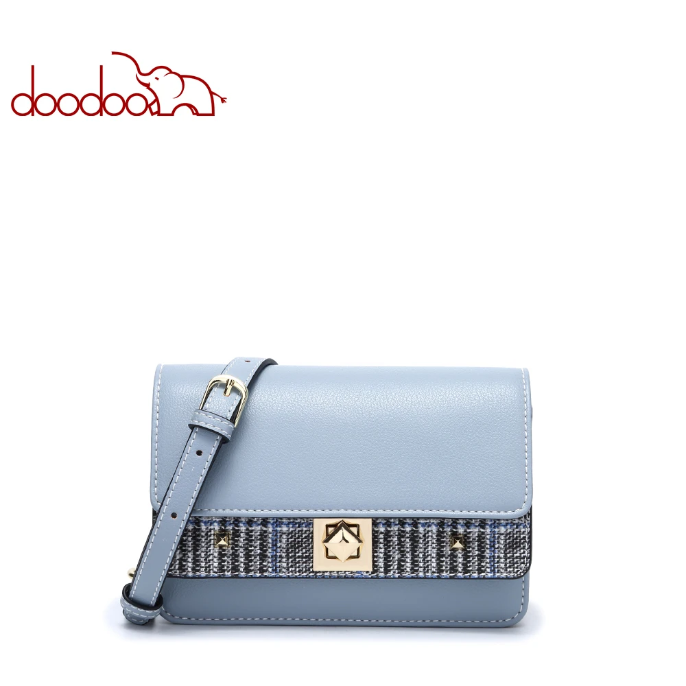 Женская сумка мессенджер DOODOO повседневная винтажная Сумка Кроссбоди из