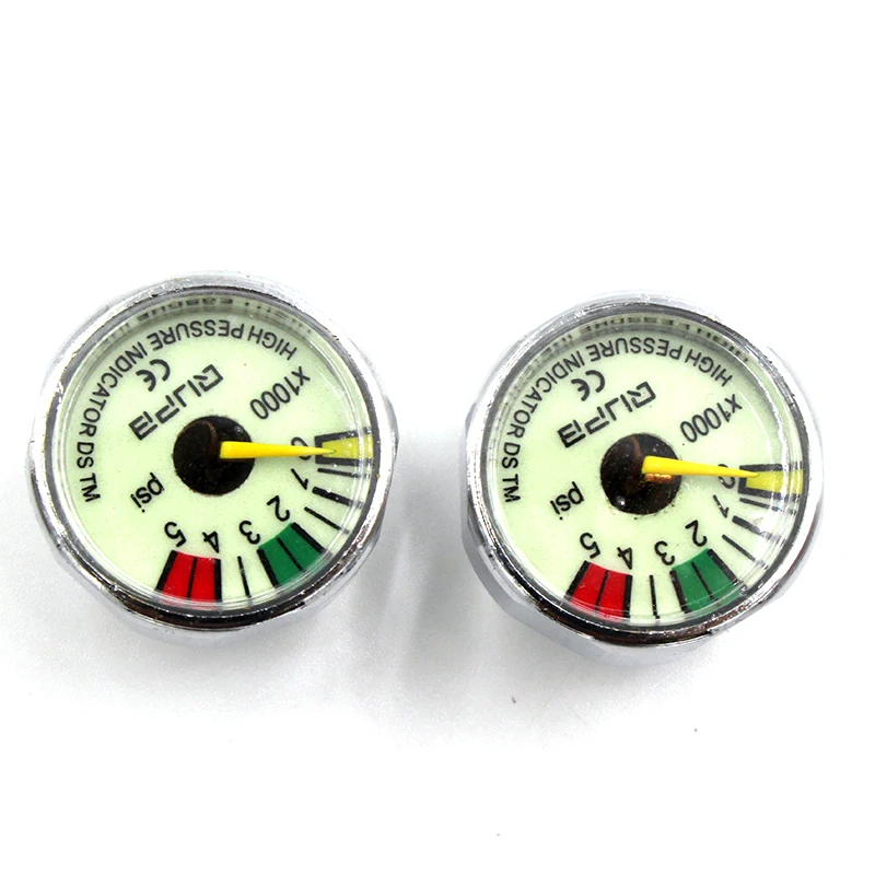 QUPB 1 дюйм PCP Пейнтбольный воздушный Давление манометр 5000psi световой 1/8 NPT GES004|pcp