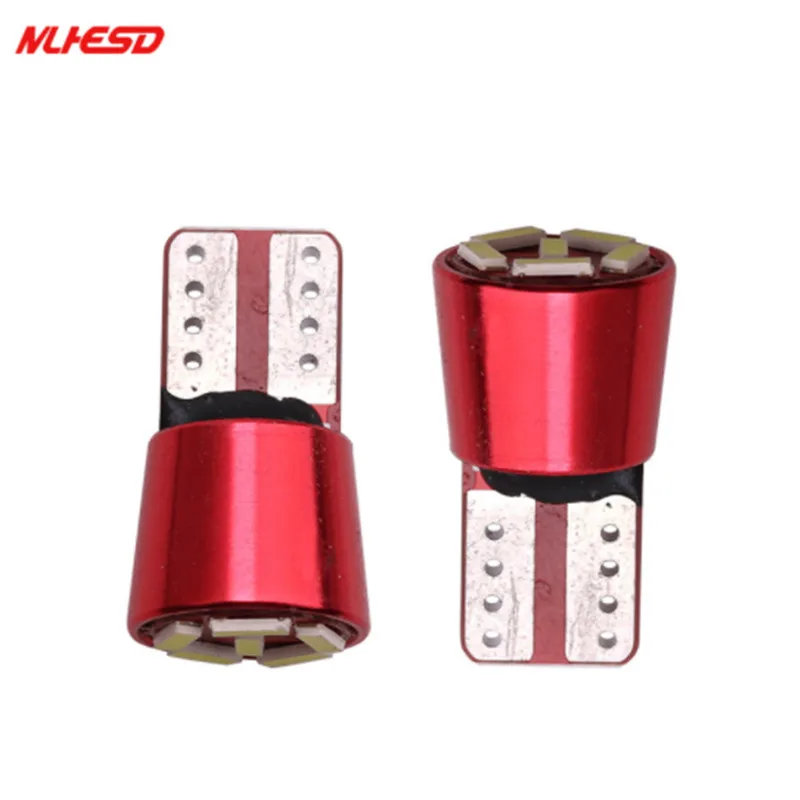 

100 шт., светодиодные габаритные огни T10 W5W 194, чисто белые 6000K 6 SMD 4014, без ошибок, для автомобиля, Внутренняя купольная лампа 12 В постоянного тока