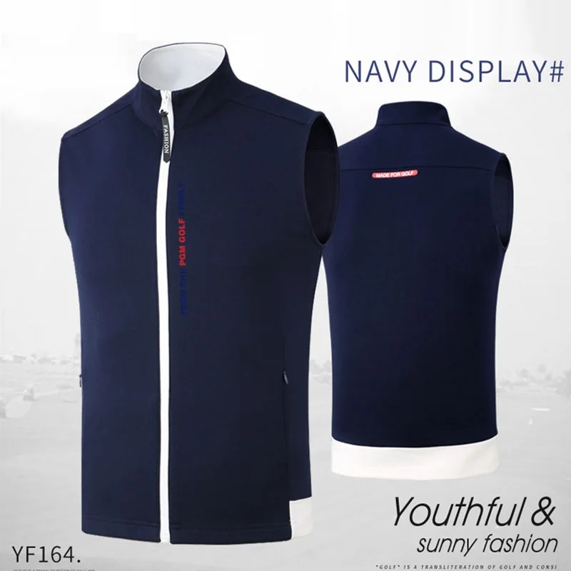Pgm мужская жилетка для гольфа на молнии спорта открытом воздухе гольфа/тенниса