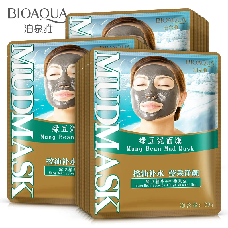 BIOAQUA Mung Bean грязевая маска новая для ухода за кожей лица увлажняющая против акне