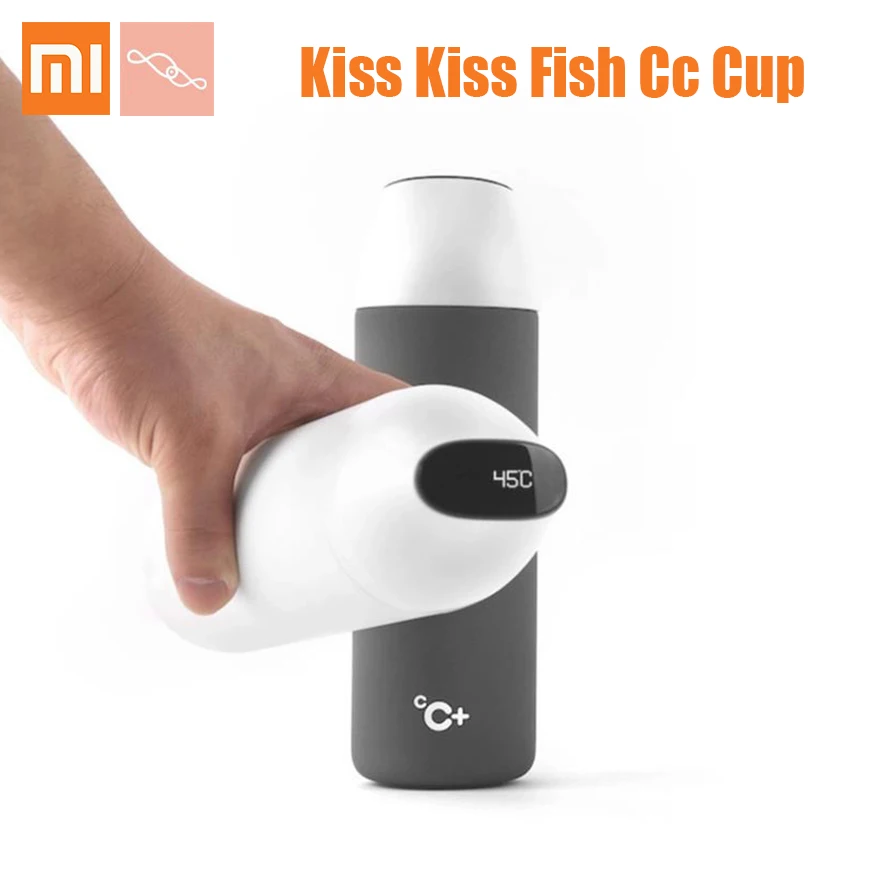 Xiaomi Kiss Fish Smart вакуумная СС бутылка с изоляцией OLED 525 мл измеряемая температура чашка вакуумная изоляция термос для путешествий