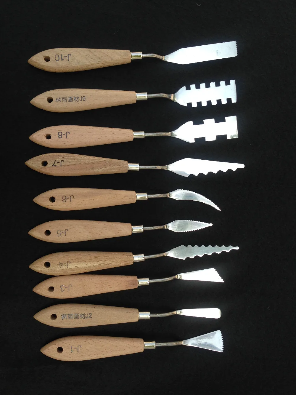 10 шт./лот профессиональная стальная Палитра для живописи маслом нож палитра