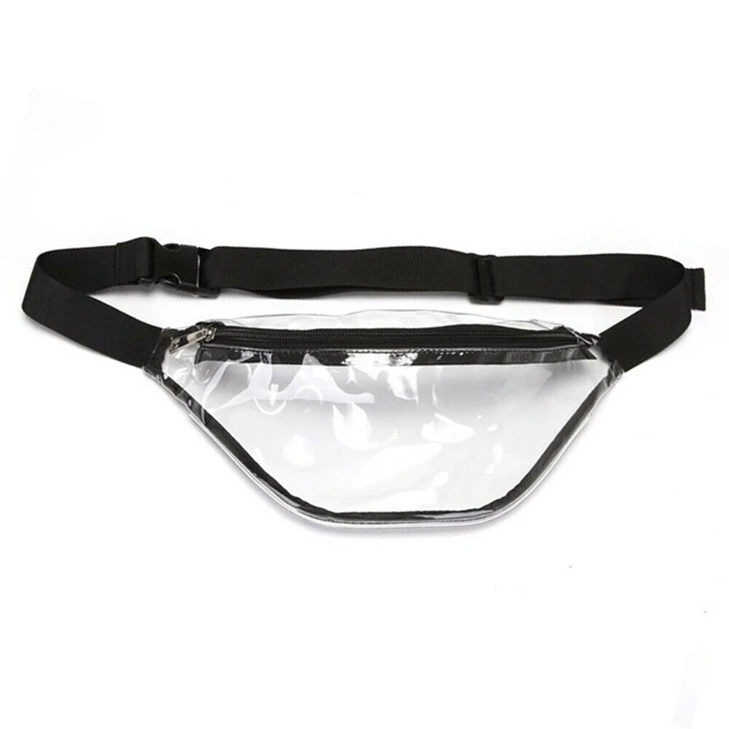 

PVC Women Clear Belly Waist Fanny Pack Belt Bag Hip Bum Bag Transparent Chest Pouch