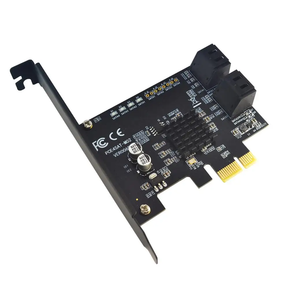 Карта контроллера XT XINTE PCI Express SATA III 4 порта поддержка x1 x2 x4 x8 x16 материнская плата