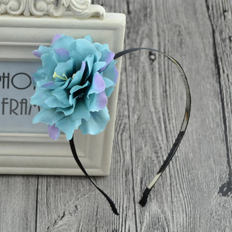 Новый большой цветочный ободок для волос девочек милые ободки детей аксессуары