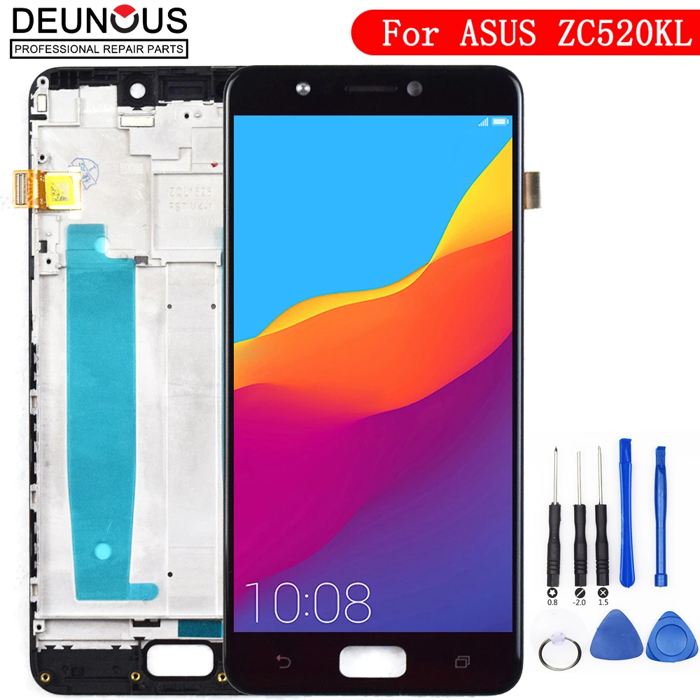 

ЖК-дисплей с дигитайзером сенсорного экрана 5,2 дюйма для Asus ZC520KL, сменный ЖК-экран с рамкой X00HD для ASUS ZenFone 4 MAX ZC520KL
