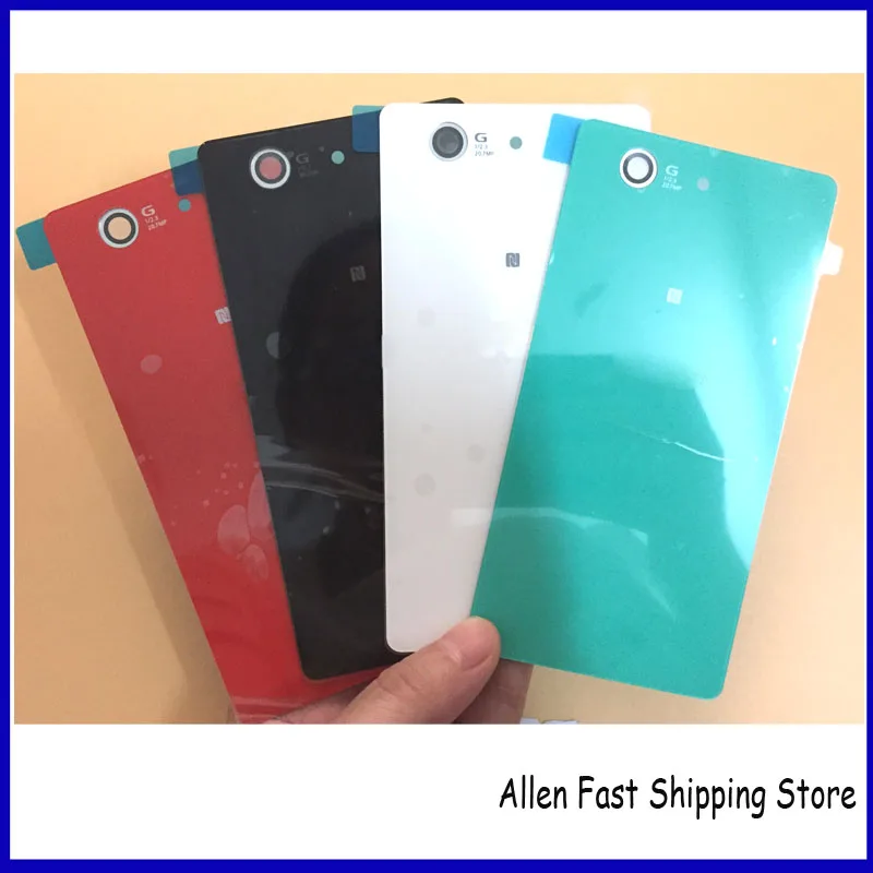 Первоначально Новая Задняя Крышка Батарейного Отсека Стекла Для Sony Xperia Z3 Compact Mini