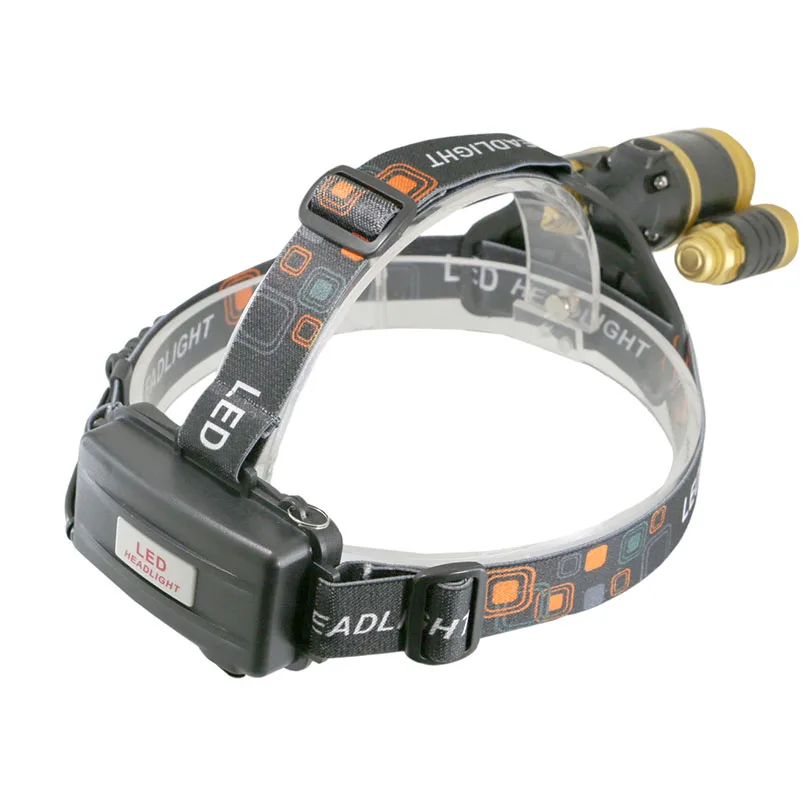 3 светодиодных перезаряжаемых налобных фонарей XML T6 Головной фонарь + 18650