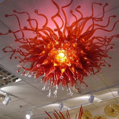

Уникальный Свадебный декор красная конкурентоспособная цена Chihuly стиль гостиной люстра потолок
