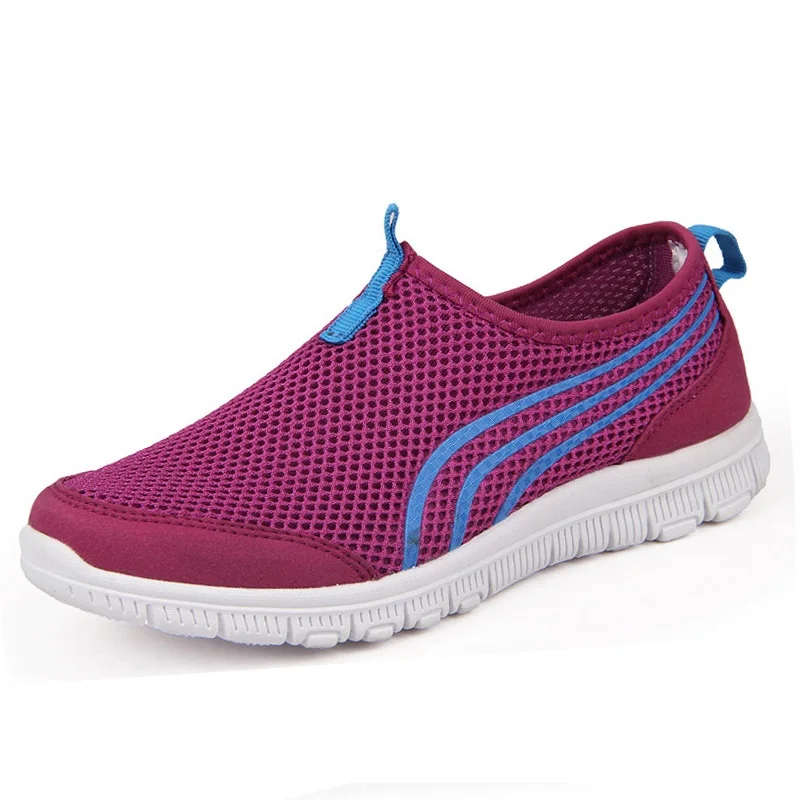 FB001-Purple LEMAI Для мужчин обувь модные tenis feminino светильник туфли из дышащего сетчатого материала; женская обувь на каждый день; Женские кроссовки быстрая - Цвет: FB001-Purple