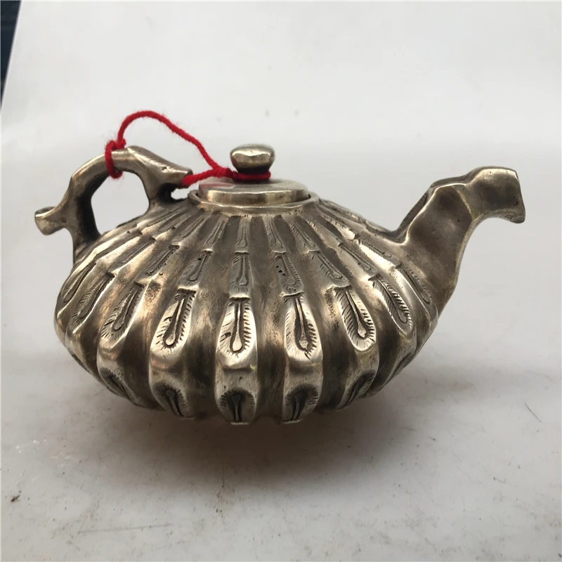 Антикварный антиквариат Китайский медный чайник | Дом и сад