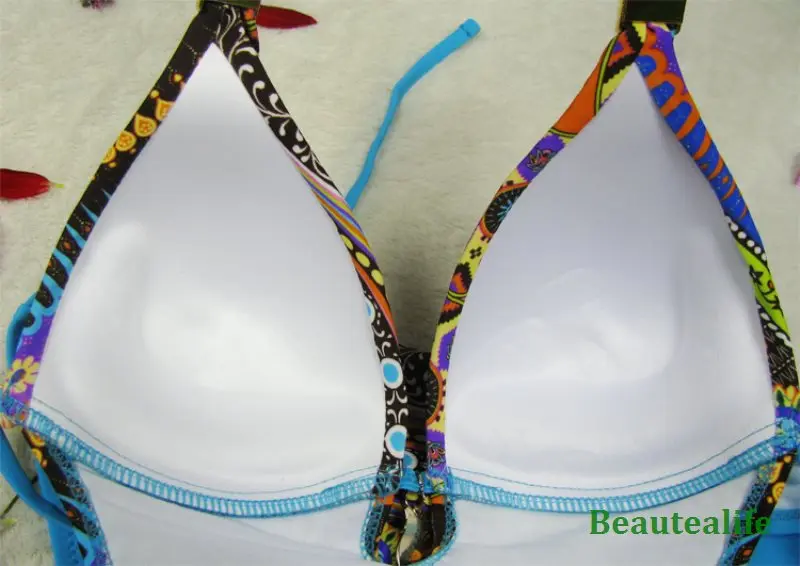 2017 Богемия цельный купальник пуш ап бюстгальтер купальный костюм купальники для