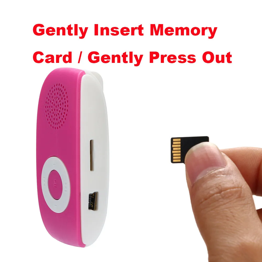 Портативный и стильный USB подключение MP3-плеер поддерживает SD/TF карты 32 Гб расширения встроенный динамик#10