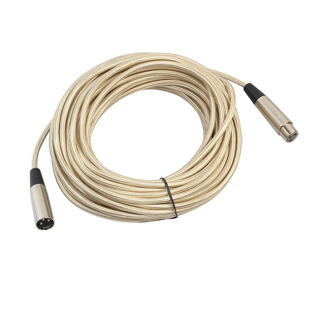 Роскошный Золотой аудио линии баланс XLR кабель проводной микрофон звуковая
