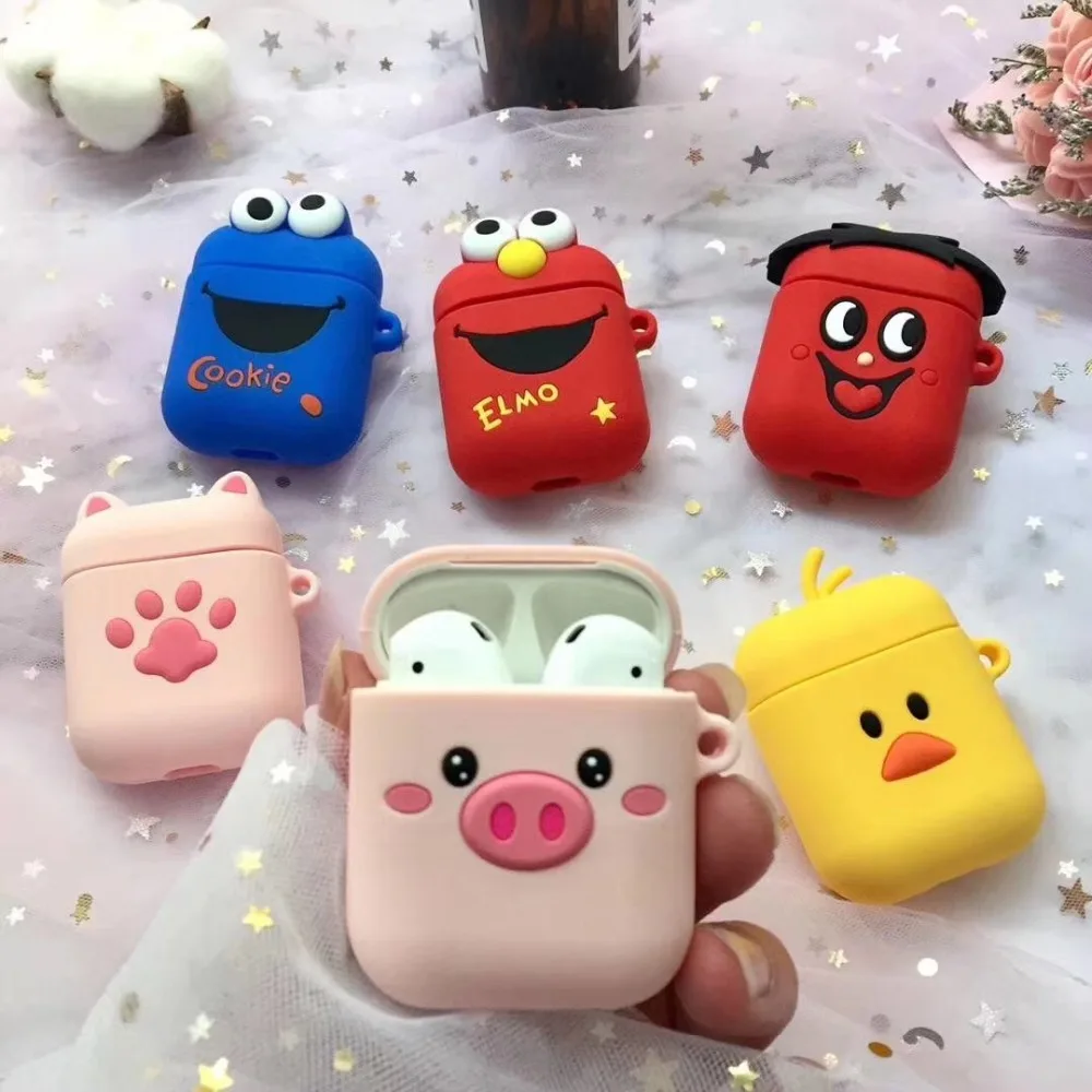 Cartoon Wireless Bluetooth Earphone Case For Apple AirPods Silicone Charging Headphones Cases Airpods Protective Cover | Электроника