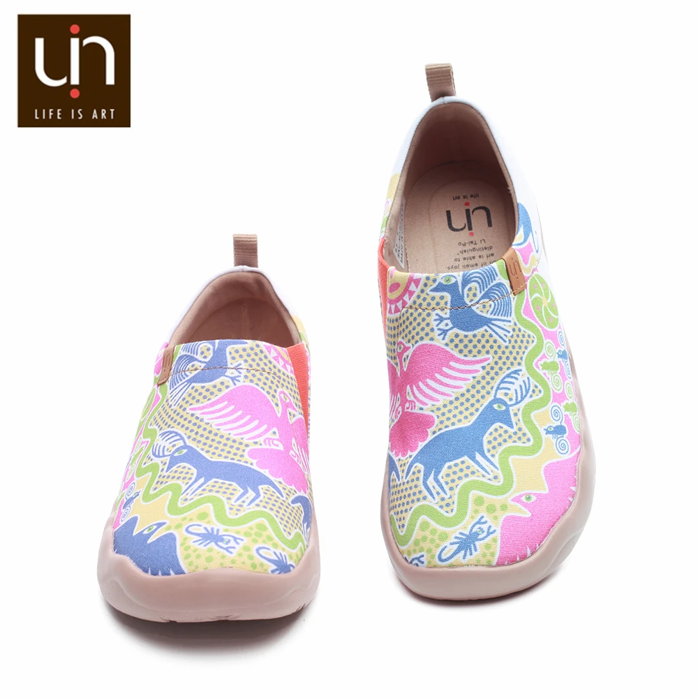 

UIN Oriental Fairyland Design Painted Casual Flats for Woman Slip on Canvas Loafers Designer Outdoor Shoes Super Lightweight