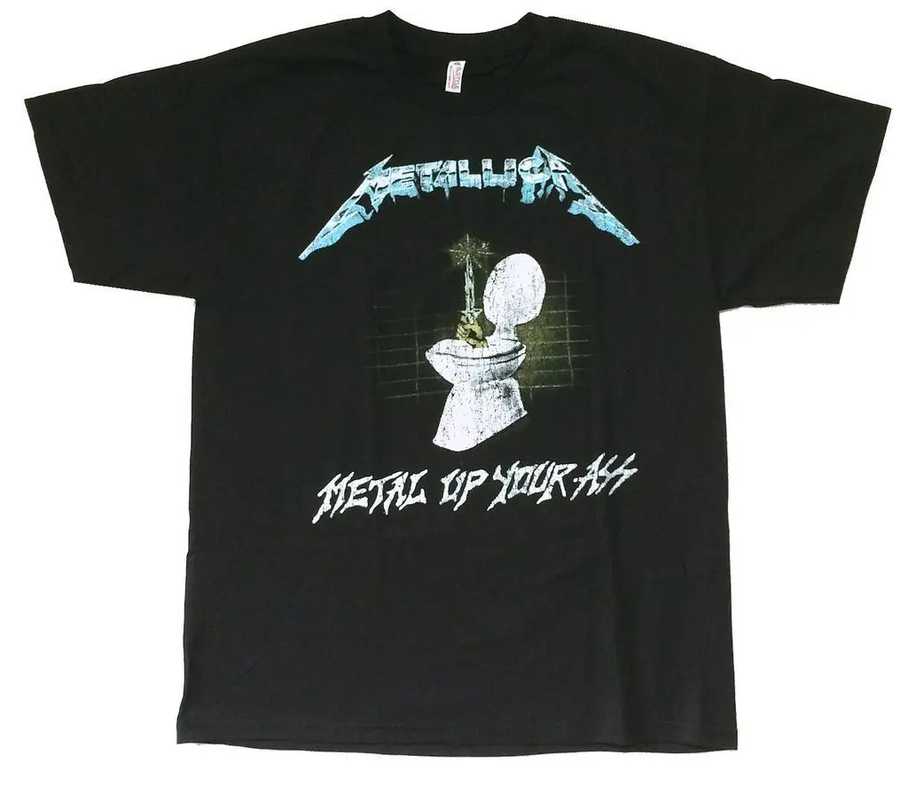 Metallica металла до попу Туалет Электрический стул черная футболка новый