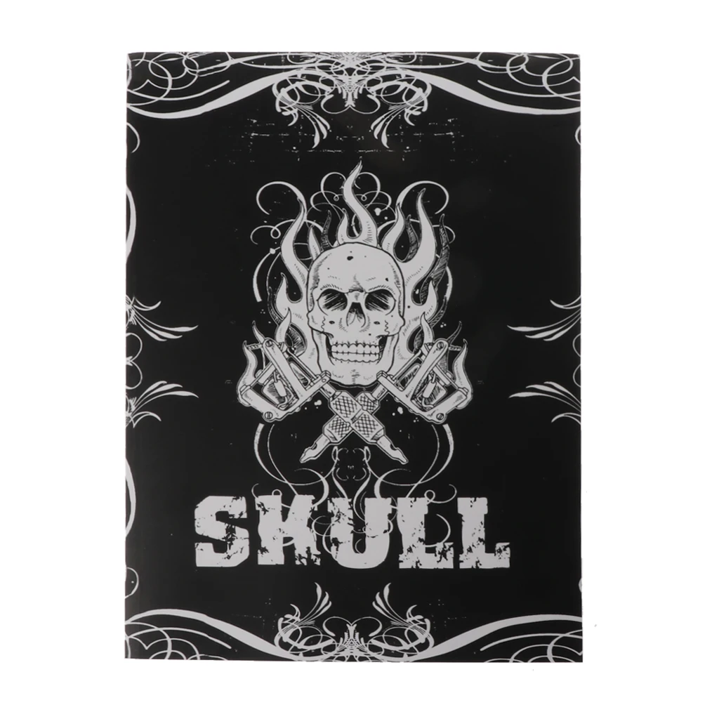 76 страниц выбранный Череп Дизайн Эскиз флэш книга Татуировка фотоальбом A4