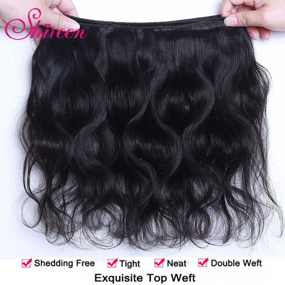 Brazilian human hair bodywaves 8-30inch Natural Black Color Hair 4Bundles Deal Shireen Non Remy Hair Extensions Tissage Humain