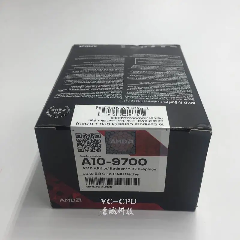 Процессор AMD APU A10 9700 с радиатором четырехъядерный 3 5 ГГц 2 Мб разъем AM4 Кэш-память
