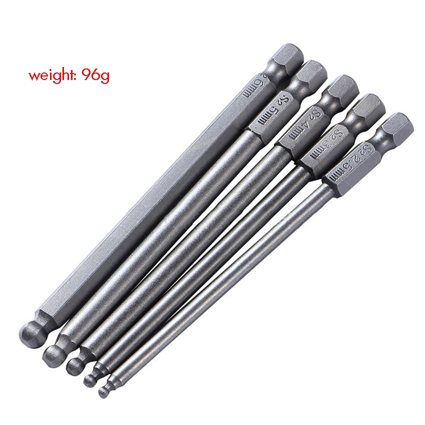 5 шт./компл. биты для отвертки с шестигранным хвостовиком и магнитным шариковым