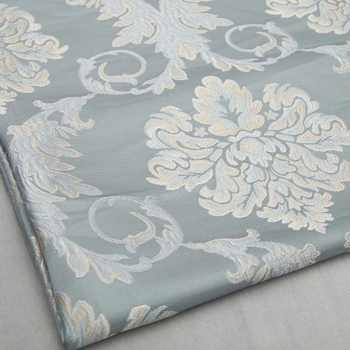 Light blue Европейский шелк имитация Наволочки Чехол для подушки обивка Пряжа-окрашенная жаккардовая ткань для дивана шириной 148 см - Цвет: Light blue