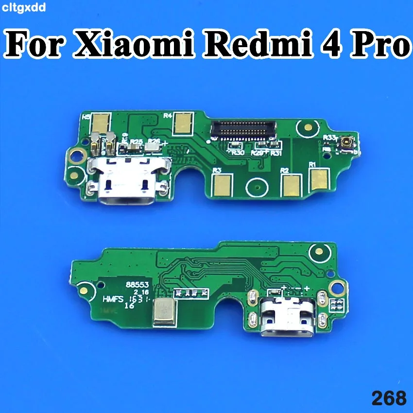 USB разъем для зарядки cltgxdd док станция плата гибкий кабель с микрофоном Xiaomi Redmi 4 Pro