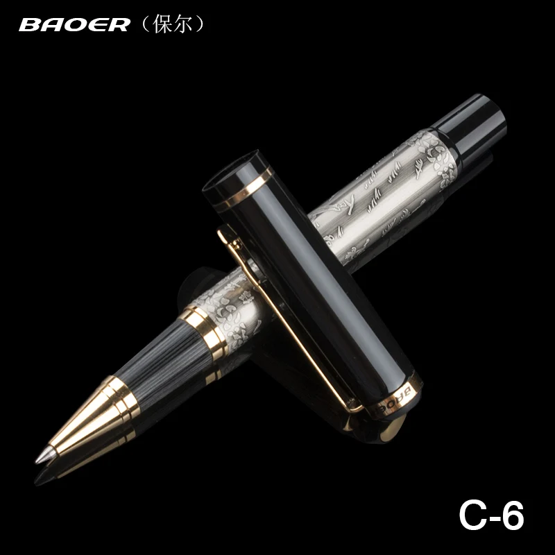 Брендовая металлическая шариковая ручка Baoer роскошная Шариковая для бизнеса