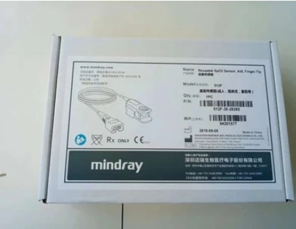 Оригинальный новый датчик Mindray spo2 для взрослых зажим пальца 512F 7pin 1 m 512E-30-28265 |