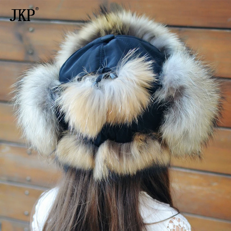 JKP/2018 г. Новая Детская меховая шапка зимняя новая теплая с лисьим мехом для