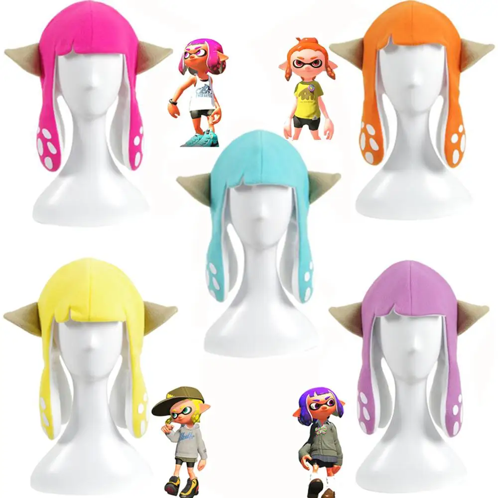 Для взрослых детей Splatoon 2Inkling кальмаров Косплей шляпа вечерние Балаклава кепки