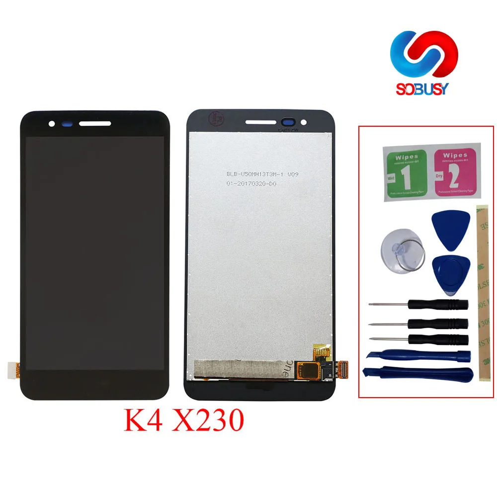 Без битых пикселей для LG K4 2017 X230 X230DSF ЖК дисплей сенсорный экран дигитайзер панель