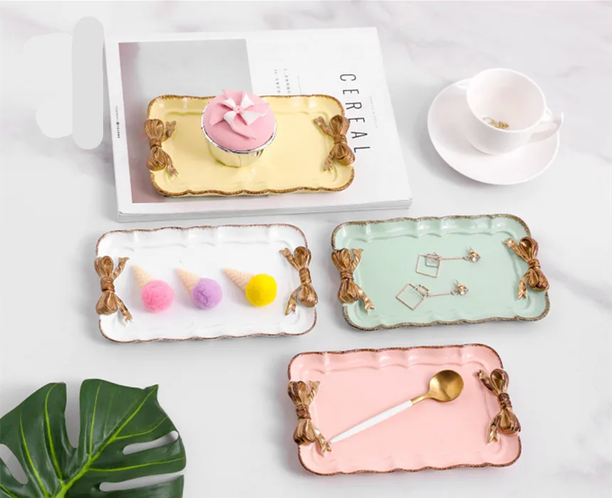 Тарелка тарелка японская и Корейская простая креативная для пирожных из смолы с