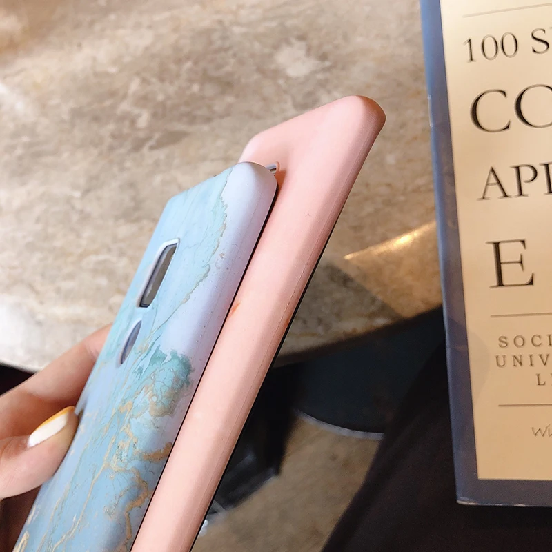 Жесткие чехлы для телефона для huawei P20 P30 mate 20 Pro Lite Мраморное текстурированное покрытие для Honor 10 10lite P Smart задняя крышка fundas