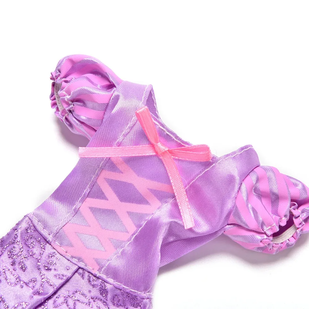 

Handmade Doll Clothing Purple Princess Wedding Gown Dress For Dolls Tangled Dolls Accessories Elegant 1Pc