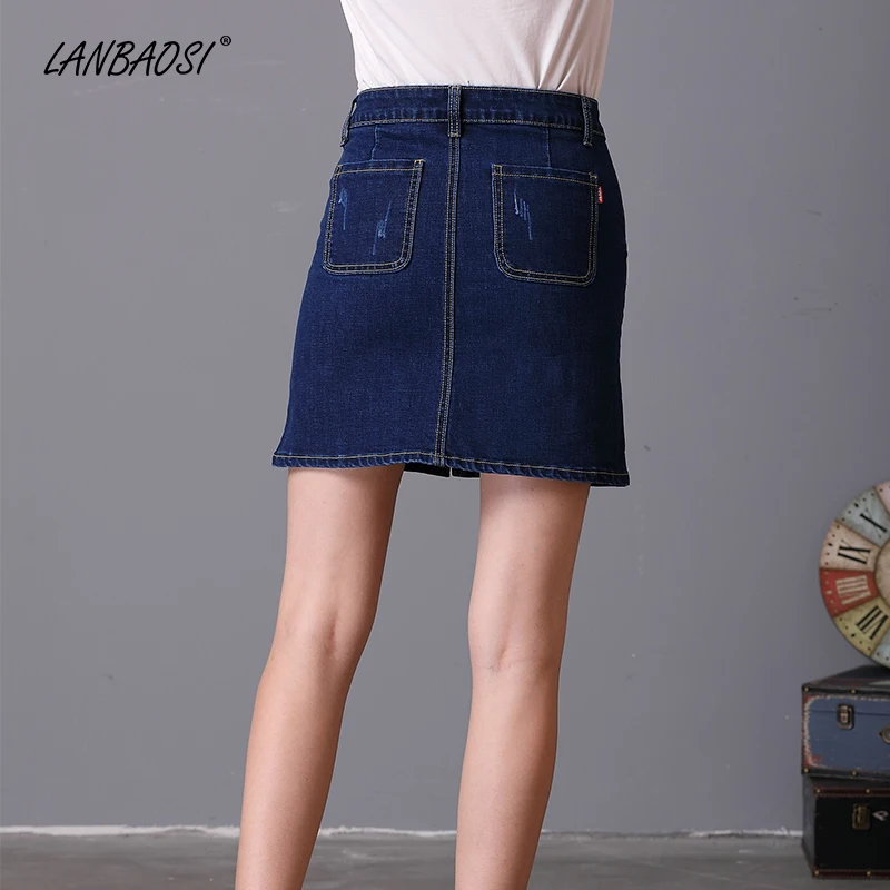 Мини юбка женская джинсовая с вышивкой и завышенной талией|jean miniskirt|mini denim skirtpencil