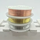 Проволока медная СеребрянаяЗолотаяРозовая для браслета, ожерелья, 0,2-1 мм