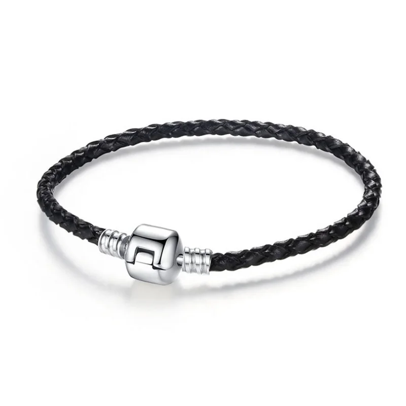 Кожаный плетеный браслет TIANRO многоцветная и круглая основа для самостоятельной