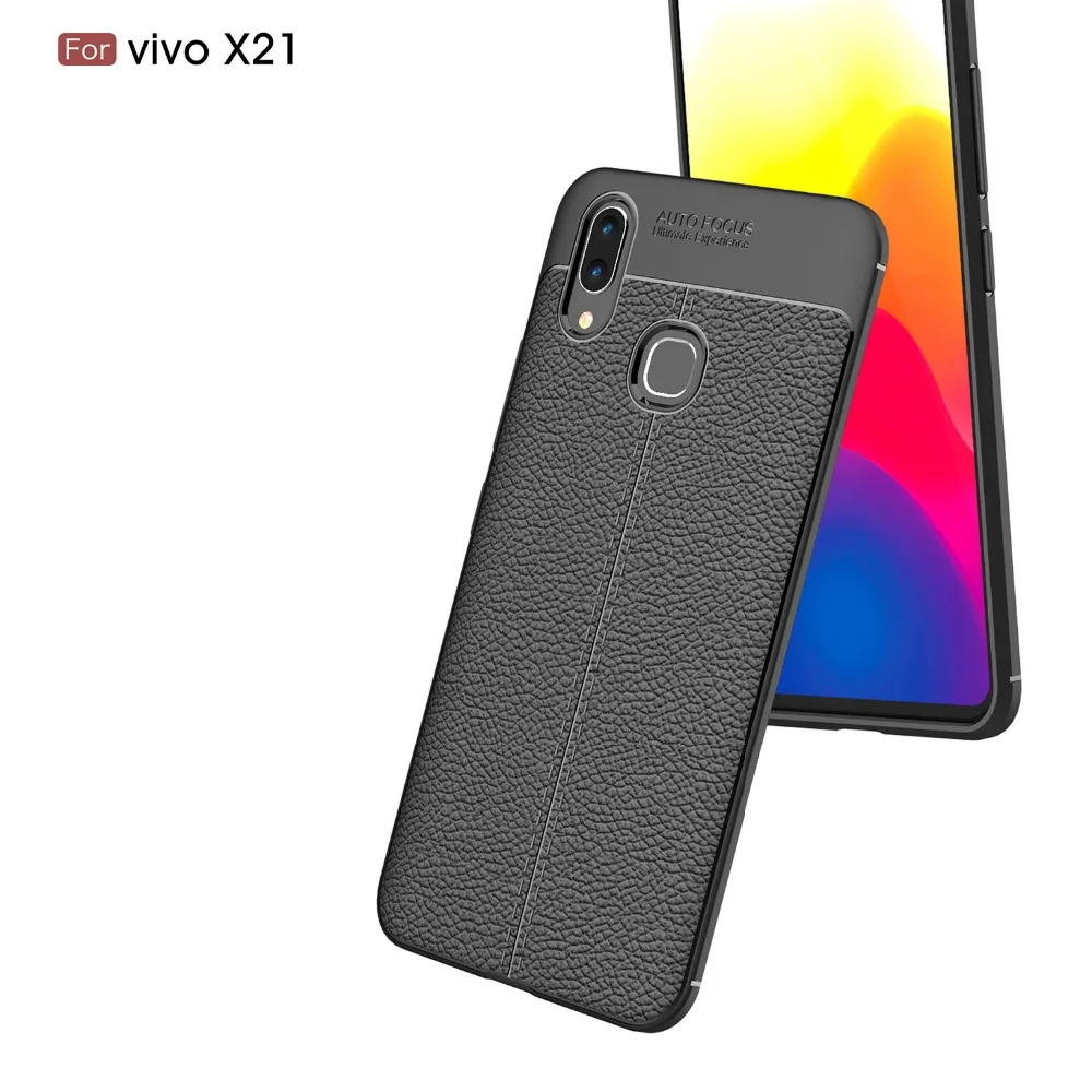 Роскошный силиконовый кожаный чехол BEFOSSON для VIVO X21 Мягкий защитный | Мобильные