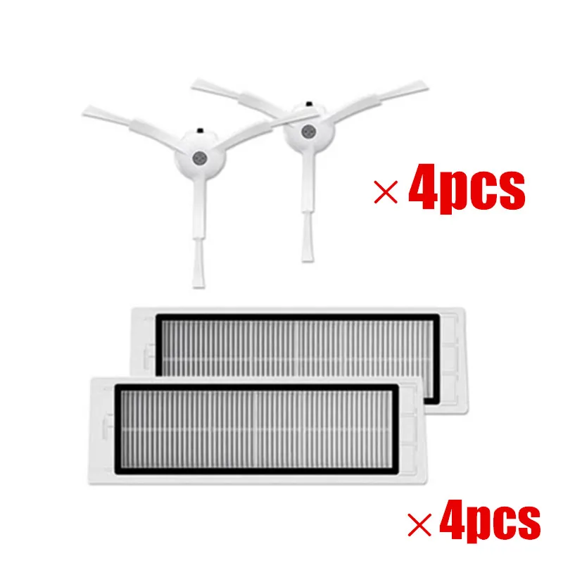 8pcs kits Подходит для Xiaomi Mi робот пылесос/roborock части пылесоса hepa фильтр, боковая щетка боковая роликовая щетка - Цвет: 8pcs kits