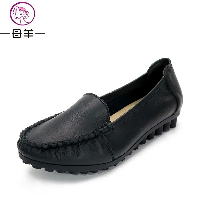 MUYANG Plus Size(35-42) 2018 Shoes Woman Genuine Leather Women 5 Colors Loafers Women's Flat Fashion Flats | Обувь