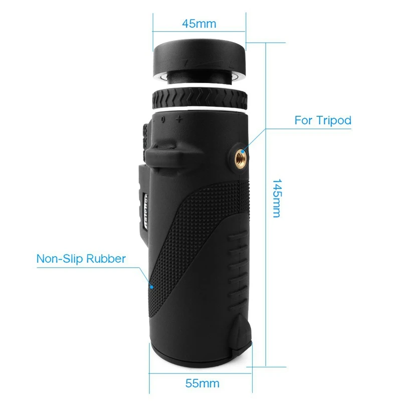 Высокая мощность 40X60 монокулярный телескоп Bak4 призма для взрослых Fogproof