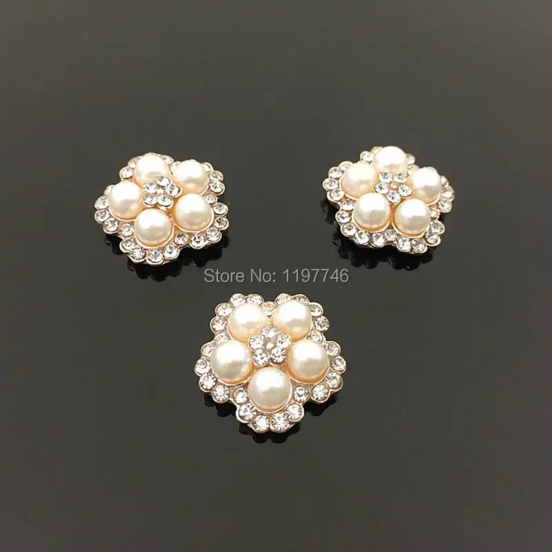Классические круглые стразы жемчужные кнопки для украшения с плоской задней