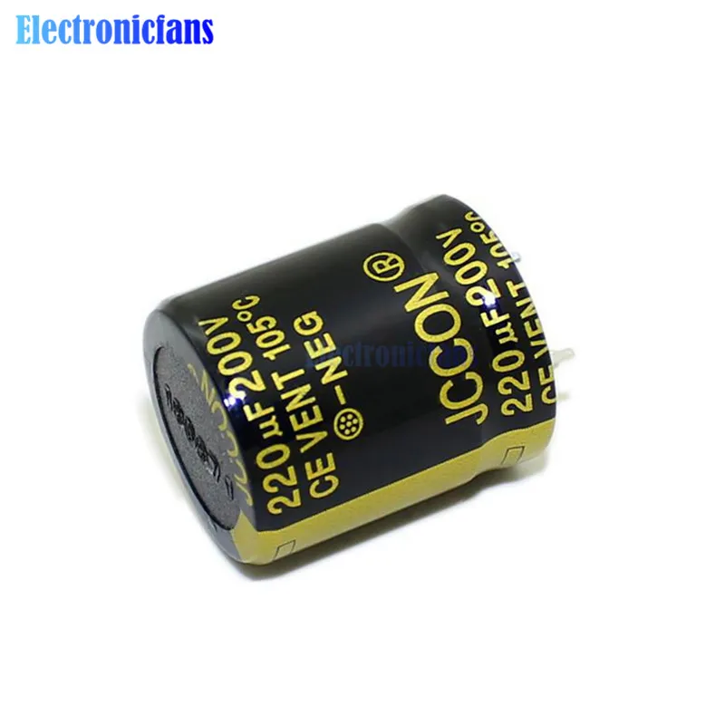 Diymore 200V 220uF 22x25мм алюминиевый электролитический конденсатор с отверстиями 200V220uF