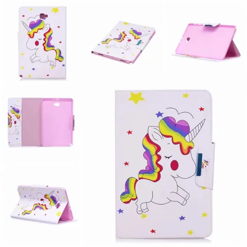 Для samsung Galaxy Tab A A6 10,1 P580 P585 с S Pen Kawaii Единорог Panda планшет чехол для samsung Galaxy A6 10,1 чехол
