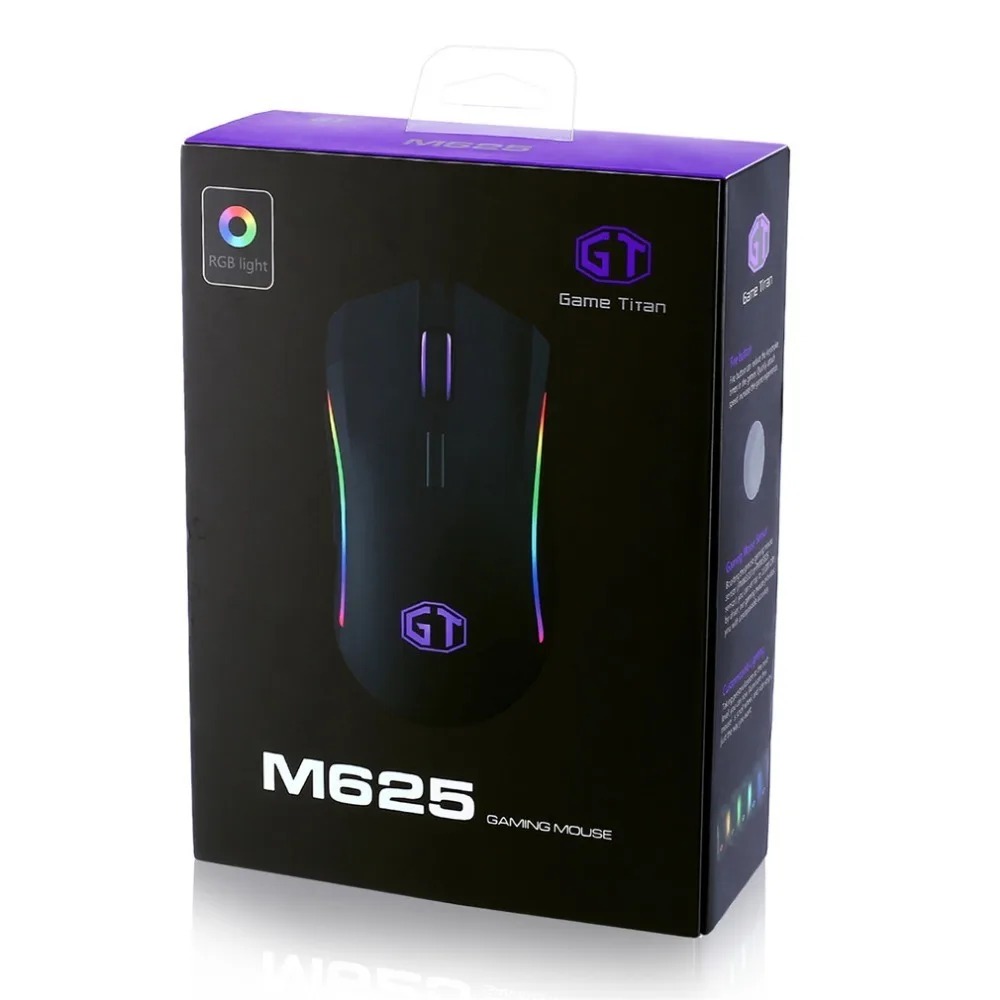 Проводная игровая мышь Delux M625 с цветной RGB подсветкой до 24000 DPI|Мыши| |