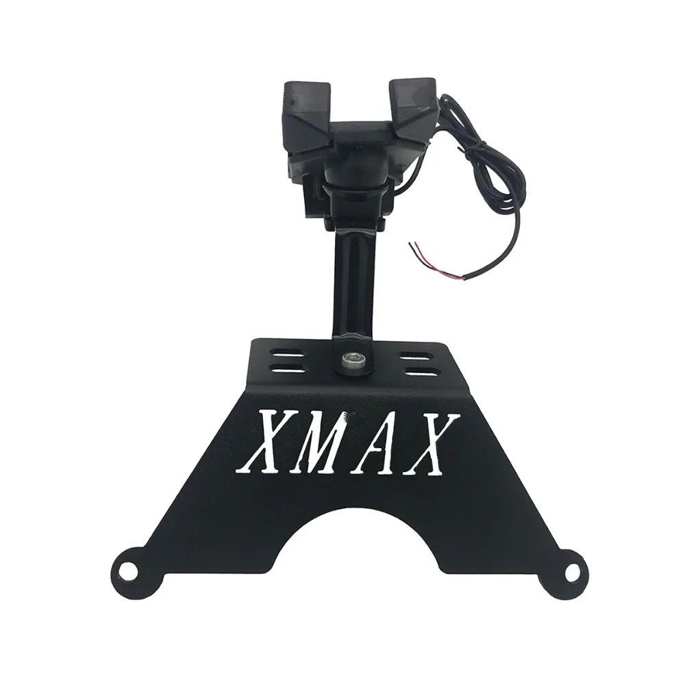 Мотоцикл телефон 3,5-7 дюймов USB зарядное устройство XMAX подставка держатель Крышка направляющая пластина защитная скоба для Yamaha X-MAX XMAX125 250 300 400