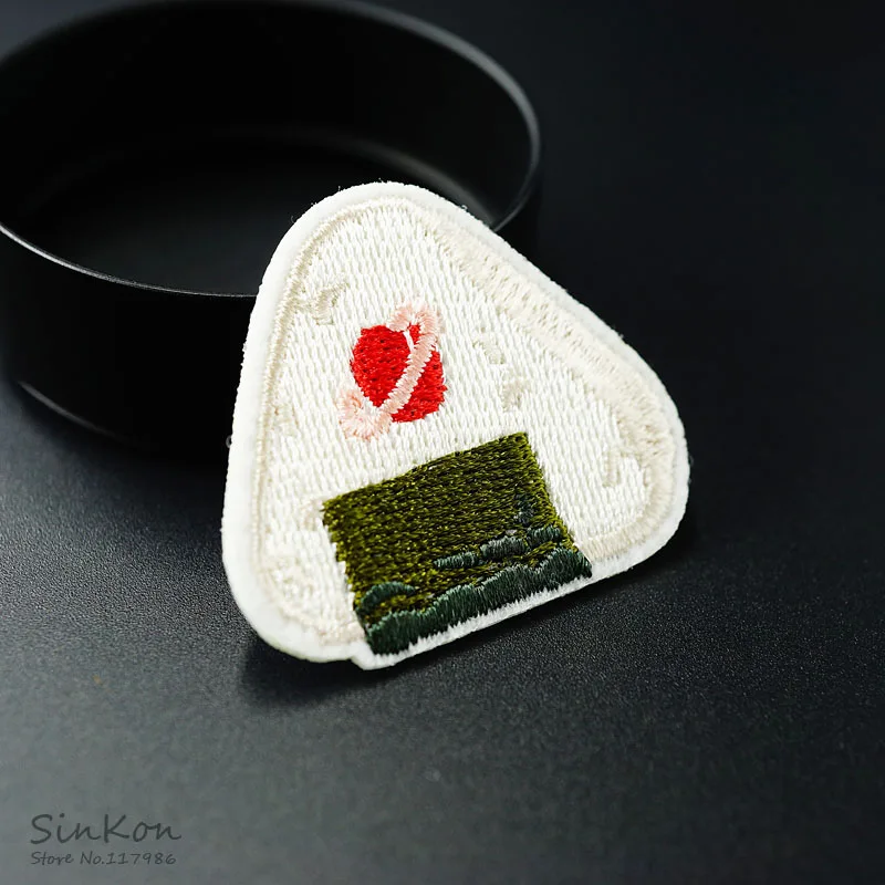 Rice Balls Size:3.5x4.0cm Iron On Badge Patch Embroidered Applique Sewing Clothes Stickers Garment Apparel Accessories | Дом и сад